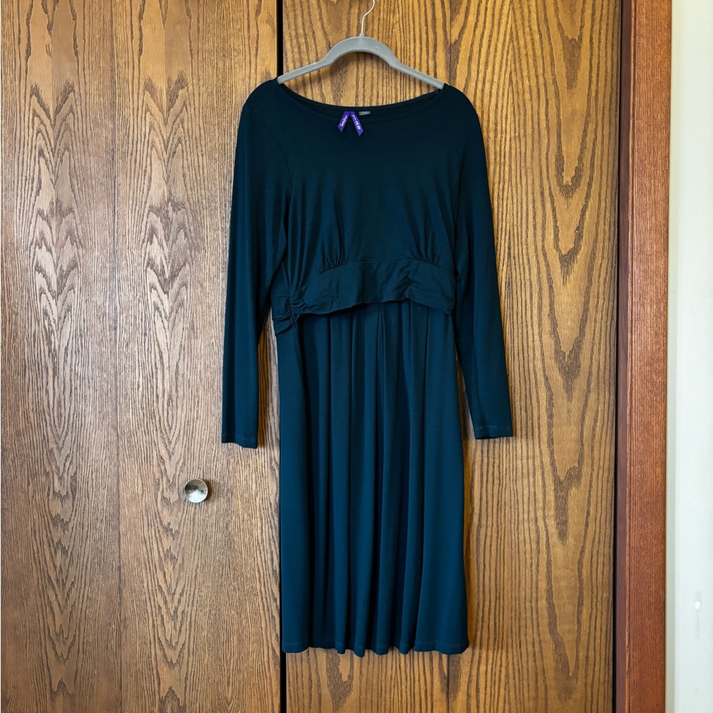 Seraphine Green Maternity & Nursing Dress
